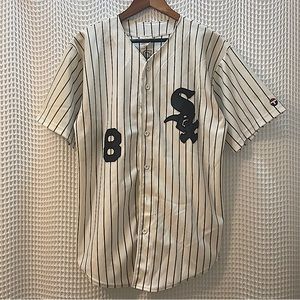 Chicago White Sox MLB Vintage Custom 8 Pinstripe Embroidered Jersey